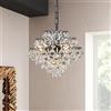 BESTIER Lampadario a sospensione moderno nero Illuminazione a goccia di pioggia in cristallo Plafoniera Lampada per sala da pranzo Bagno Camera da letto Soggiorno 4 lampadine G9 richieste D28cm H30cm