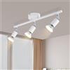 Glitzerlife LED Faretto da Soffitto a 3 Fiamme - Lampada da Soffitto per Interno GU10 Bianco Caldo da Soggiorno Moderno per Camera da Letto Bagno Corridoio Cucina Camera dei Bambini