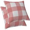 ggaimwf Fodere per Cuscini Quadri Rosa Cipria Tartan Cuscini per sedie scozzesi Agriturismo Fodere per cuscini Cuscini per letto Divano Soggiorno All'aperto Giardino 40x40cm Set di 2