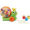 VTech Baby Spinning Activity Snail, 4 pulsanti luminosi per insegnare lettere, numeri, forme e colori, tavola di attività con manipolatori e smistatore di forme, giocattolo interattivo per 12, 24 mesi