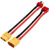 YIXISI Maschio T-Plug a Femmina XT60 Adattatore Connettore e Maschio XT60 a Femmina T-Plug Adattatore Connettore, con Cavo in Silicone 10cm 14AWG, per Batteria RC Caricatore ESC