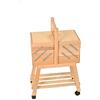 STAFIL Cestino per accessori cucito, a 3 piani su ruote, in legno, con portariviste, porta lavoro di cucito e sartoria, 33 x 20 x 57 cm (Legno chiaro (faggio))