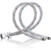 BGCCWJ Tubo di collegamento, rubinetto G3/8 X M10,2 pezzi, tubo di collegamento flessibile in acciaio inox intrecciato, tubo flessibile di collegamento per rubinetto, miscelatore da cucina, 80 cm