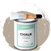 PECTRO Chalk Paint Vernice a Gesso 750ml + Pennello Tondo in Legno Pack - Pittura per Mobili Senza Carteggiare - Chalk Paint Bianco e Colori per legno Efetto Polvere (BEIGE SCURO)