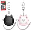 Eargrace Allarme personale, confezione da 2 pezzi, 130 dB, riutilizzabile, allarme di sicurezza per autodifesa, portachiavi con luce LED, bambini, anziani (nero/rosa)