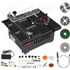 CISSIYOG Mini Sega da Tavolo da 100W - Multifunzionale e Portatile - Sega da Tavolo Miniaturizzata DIY con 4 lame di Precisione, velocità regolabile, lama da 0,1 a 16 mm - per Artigianato e Lavorazione