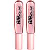 L'Oréal Paris 2x L'Oréal Paris Air Volume Mega Mascara Volumizzante Formula in Mousse Leggera Colore Nero - 2 Mascara