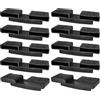 cyclingcolors 10x Ferma Doghe Doppia in Plastica Cappuccio Innesto Supporti 53mm x 8mm Letto Boccola Doga Rete Balancella Nero