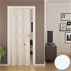 Forte Porta a Soffietto da Interno in PVC Bianca Vetro Satinato 88,5x214 cm MOD. Luciana