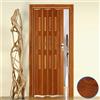 Forte Porta a Soffietto da Interno in PVC Ciliegio Vetro Trasparente 88,5x214 cm MOD. Luciana