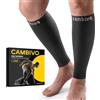 CAMBIVO Polpaccera Compressione Uomo Donna 2Paia, Calze Compressione Graduata, Calze Antitrombo 20-30mmHg, Gambaletti Compressione, Calze Elastiche Contenitive per Vene Varicose, Sport, Corsa, Fitness