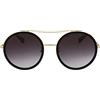 Gucci GG0061S 001 Occhiali da Sole, Oro (Gold/Grey), 56 Donna