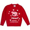 United Labels Peppa Pig Maglione natalizio per bambini, rosso, Ugly Christmas Sweater, maglione invernale per ragazzi e ragazze, Colore: rosso, 122/128 cm