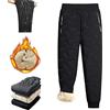 Generic Polar Supply Pants, Polar Supply Pantaloni in pile, Pantaloni impermeabili foderati in pile unisex, caldi pantaloni della tuta, Nero (jogger), L