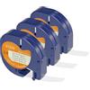 Veson 3 x Veson Kompatibile per Dymo Paper White 12mm x 4m Compatibile con Dymo LetraTag Etikettenband 91220 S0721510 per Dymo Letratag LT-100H、LT-100T、LT-110T、QX50、XR、XM, Etichetta Nera su Bianco