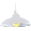 DC VOLTAGE Lampadario Moderno a Sospensione Paralume Bianca in Metallo 32cm Forma Curva Lampada da Soffitto a Sospensione Adatta per Soggiorno Cucina Corridoio Bar Ristorante