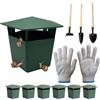 Liwein Lumachicida, Trappola di Lumache e Lumache, Set di 6 Riutilizzabile Trappole per Lumache Biologiche, per Giardino con Guanti Pala Verde 12,5 *12,5 * 10 Protegge Il Tuo Orto dalle Lumache