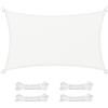 SONGMICS Tenda parasole 3x5 m impermeabile con colonna d'acqua da 665 mm, protezione solare in poliestere antistrappo, protezione UV 93%, per terrazza, giardino, balcone, rettangolare, corde