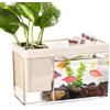 Generico Acquario Betta, Acquario - Acquario Per Pesci Betta Trasparente | Acquario Per Pesci Betta Acquario Da Tavolo Per Lumache, Granchi, Stelle Marine