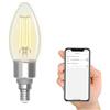 Levitantes Lampadina intelligente wifi filamento candela, lampadina C35 E14 compatibile con Alexa e Google Home, lampadina 4.5W 470 Lm, lampadina intelligente Wi Fi trasparente (candela)