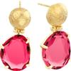 Duran Exquse-Orecchini Chic, quarzo burgundy Argento Oro