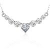 NONNYLLEI Regalo per moglie e festa della mamma, collane a forma di cuore per nozze, ciondolo da sposa in moissanite.