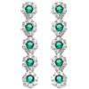 Ottaviani bijoux Orecchini da donna in ottone rodiato con cubic zirconia cm 3,5