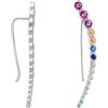 SOFIA MILANI - Orecchini da Donna in Argento 925 - con Pietra Zircone - Orrecchini Scalatore Curvo - 20810