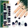 EBANKU Per Unghie In Natale Gel Semi-Indurito, Adesivi Per Unghie Al, Albero Impermeabili Per Manicure In Salone, Perfetti Manicure Per Donne/Ragazze (Unghie Pupazzo Neve Blu Scuro)