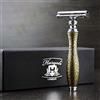 Haryali London Classico stile vintage da uomo rasatura rasoio di sicurezza in oro antico manico lame (non incluse). Perfetto per rasatura quotidiana. Fornito in una scatola design