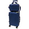 Camomilla Milano Set 2 pz Valigeria, Trolley (40 lt.) + Vanity Case (15 lt.), Materiale Rigido, Ruote Pivotanti, Collezione Ribbon, Colore Blue Jeans