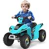 COSTWAY 6V Quad Elettrico per Bambini, Mini Quad da Spiaggia con Funzione Avanti/Indietro, Velocità Massima 4,6 km/h, Regalo per Bambini 3 Anni+ (Blu)