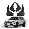 JWORRA 4 Pezzi Parafanghi per Auto per Toyota RAV4 2019-2023 Hybrid XA50 2022, Nero, Plastica, SUV, Specifico per il veicolo, front, rear, Imbullonato, Paraspruzzi