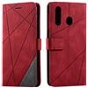 FCAXTIC Cover per Galaxy A20 / Galaxy A30, Portafoglio Custodia in Pelle PU, Antiurto TPU Cover per Samsung Galaxy A20 / Galaxy A30 / Galaxy M10S, Rosso