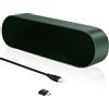 ZETIY Mini Altoparlante per PC, Casse Computer con Alimentazione USB, Altoparlante USB Stereo Sound Mini Casse Soundbar Portatile per Tablet Desktop Laptop e Banco Cassa - Verde