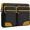 HSEOK Custodia protettiva per laptop Custodia da 15 15,6 16 pollici con 5 tasche separate per rendere il laptop e gli accessori ben organizzati e facili da trasportare,B01YL01