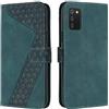 OKZone Cover per Samsung Galaxy A02S/M02S, Custodia in Pelle Samsung A02S/M02S, Antiurto Cover a Libro Galaxy A02S/M02S Magnetica Portafoglio Folio PU Pelle Flip Caso con Wallet Case Cover (Verde)