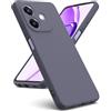 Oududianzi - Cover Compatibile con Oppo A40 4G/Oppo A40M/Oppo A60 5G [Cover in Silicone Liquido] [Interno in Microfibra] Gomma Gel di Silicone Liquida Antiurto Custodia Oppo A40 - Grigio Scuro