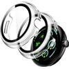 JETech Cover con Pellicola Protettiva per Google Pixel Watch 3 (2024) 45mm, Integrato 9H Vetro Temperato Film PC Rigido Paraurti Piena Copertura Protettiva Custodia, 2 Pezzi (Trasparente)