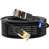 cat gruciso Cavo Ethernet 10 metri,Cavo Rete Cat 8,Ethernet Cable 40Gbps 2000MHz con connettore RJ45 Cavo lan Cat 8,Cavo di rete schermato per switch di rete, più veloce di Cat5/Cat5e/Cat6