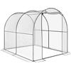 Outsunny Serra da giardino a Tunnel per Piante e Orto con Copertura in PVC, Porta Avvolgibile e Telaio in Acciaio, 2x3x2m