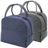 SV life Borsa Termica Porta Pranzo Piccola | Borsa Frigo Isolante per Bambini | Lunch bag con Zip e Tasca | per Biberon Cibo Neonato, Adulti, Ufficio, Farmaci Viaggio, Spiaggia, Picnic (2 pz, Blu+Grigio)