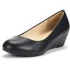 DREAM PAIRS Eleganti Scarpe Décolleté da Donna Décolleté da Donna con Zeppa Comodi Décolleté Classici,Size 38,Nero/Pu,Debbie