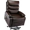 ASTAN HOGAR Poltrona Relax con Funzione Auto-Aiuto (Levanta Persone), Reclinazione Elettrica, Massaggio E Termoterapia, Modello Ceci AH-AR10530CH, Cioccolato,