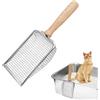 Fhintory Paletta per Lettiera Gatto, Paletta Lettiera Gatto Metallo con Manico in Legno, Distanza dei Fori 5 mm, Paletta per Lettiera Gattoper Maggior Parte dei Ti pi Lettiera Gatti