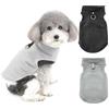 Meemion 2 Pezzi Cappotto per Cani, Caldo Giubbotti Resistente anello a D da mettere e togliere comodamente, grigio e nero, taglia XL (giacche)