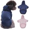 Meemion 2 Pezzi Vestiti Per Cani Pet Peluche, Maglione Cane Inverno Cucciolo Maglione per Cani Gatti, grigio e blu, taglia XL (felpa con cappuccio)