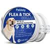 Paistely 2 Pack Collare Antiparassitario Per Cani Bianco, Antipulci Sicuro Ed Efficace Composto Da Oli Essenziali Naturali Al 100%, 65cm Antizecche Per Cani Di Tutte Le Taglie