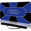 Funvalley Surperfect Tappetino da poker professionale, 180 x 90 cm, 8 giocatori, in gomma, portatile, Texas Hold'em, con borsa per il trasporto, per giocare a carte, giochi di poker, blackjack, casinò
