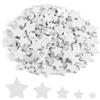 jwogngls 200 Pezzi Stelle in Legno, 5 Dimensioni, Decorative, Mini Stelline di Legno per Natale, Matrimoni, Compleanni (Bianco)